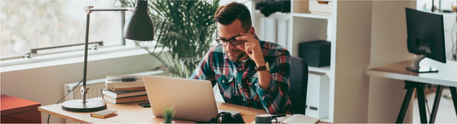 person working at desk